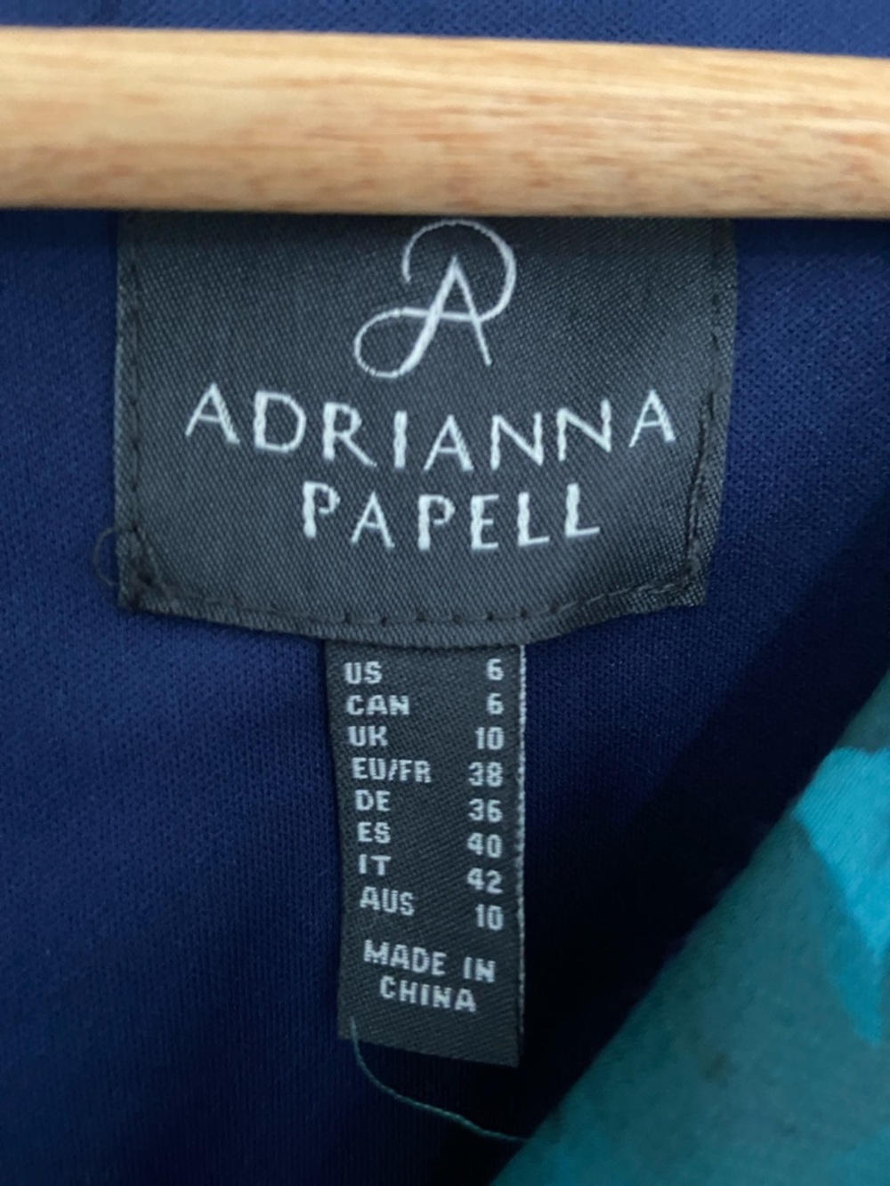 NWT Adrianna Papel Wrap Maxi Dress - Navy, Purple & Green-6 - Picture 2 of 7